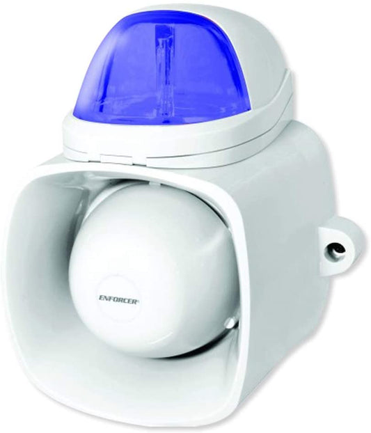 Seco-Larm Enforcer Indoor Outdoor 9~15 VDC Siren with Blue Strobe (SH-816S-SQ/B)