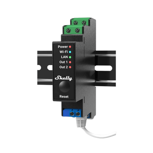 Shelly Pro 2PM WiFi / Ethernet DIN Rail Mount Smart Relay,2 Ch,Power Metering (SHELLY-PRO2PM)