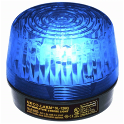 SecoLarm Indoor Blue Security Strobe Light 6-12VDC (SL-126Q/B)