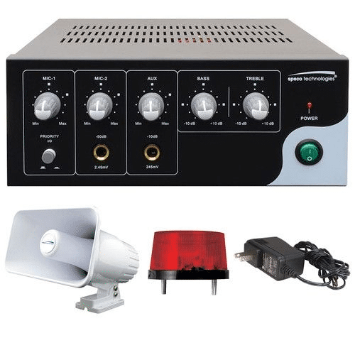 Speco Digital Deterrent Audio Kit, Includes PBM30,SPC15RP, SFR12 & PSW5 (SPE-DDK3)