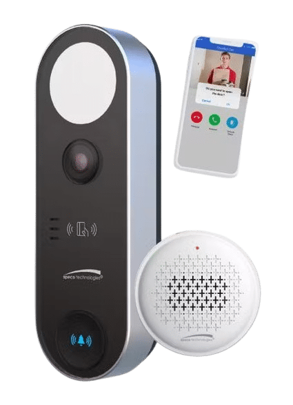 Speco 2MP Wifi Video Doorbell with Face Detection NDAA, with Chime Kit (SPE-O2DB1)
