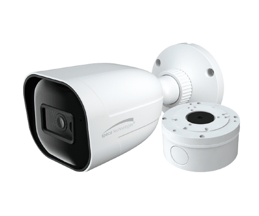 Speco 4MP H.265 IP Bullet Camera with Advanced Analytics. 2.8MM Fixed, White (SPE-O4B9)