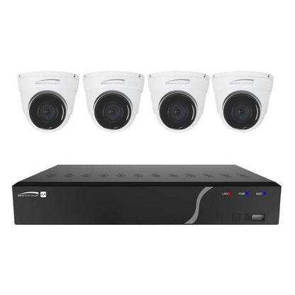 Speco IP Kit 4Ch H.265 NVR with 4 Outdoor IR 5MP IP Cameras, 2.8mm lens, 1TB (SPE-ZIPK4N1)