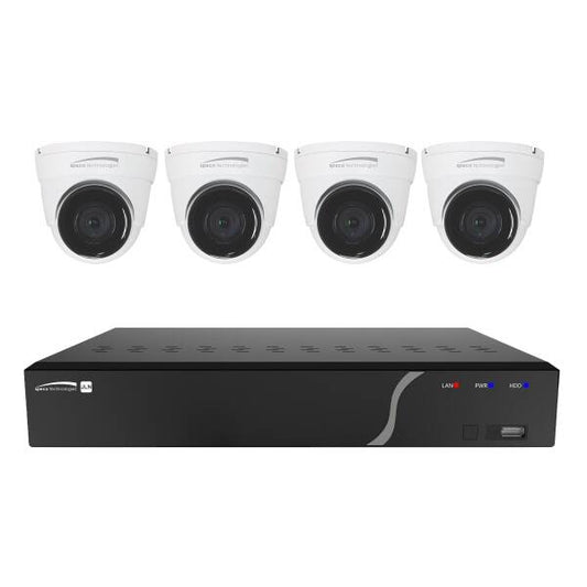 Speco IP Kit 4Ch H.265 NVR with 4 Outdoor IR 5MP IP Cameras, 2.8mm lens, 1TB (SPE-ZIPK4N1)