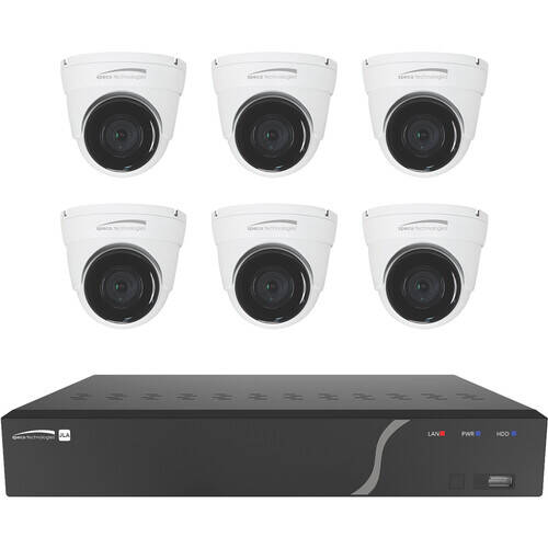 Speco 8Ch H.265 NVR + 5 Outdoor IR 5MP IP Cameras and 1 4K AI camera, 2.8mm, 2TB (SPE-ZIPK8TA)