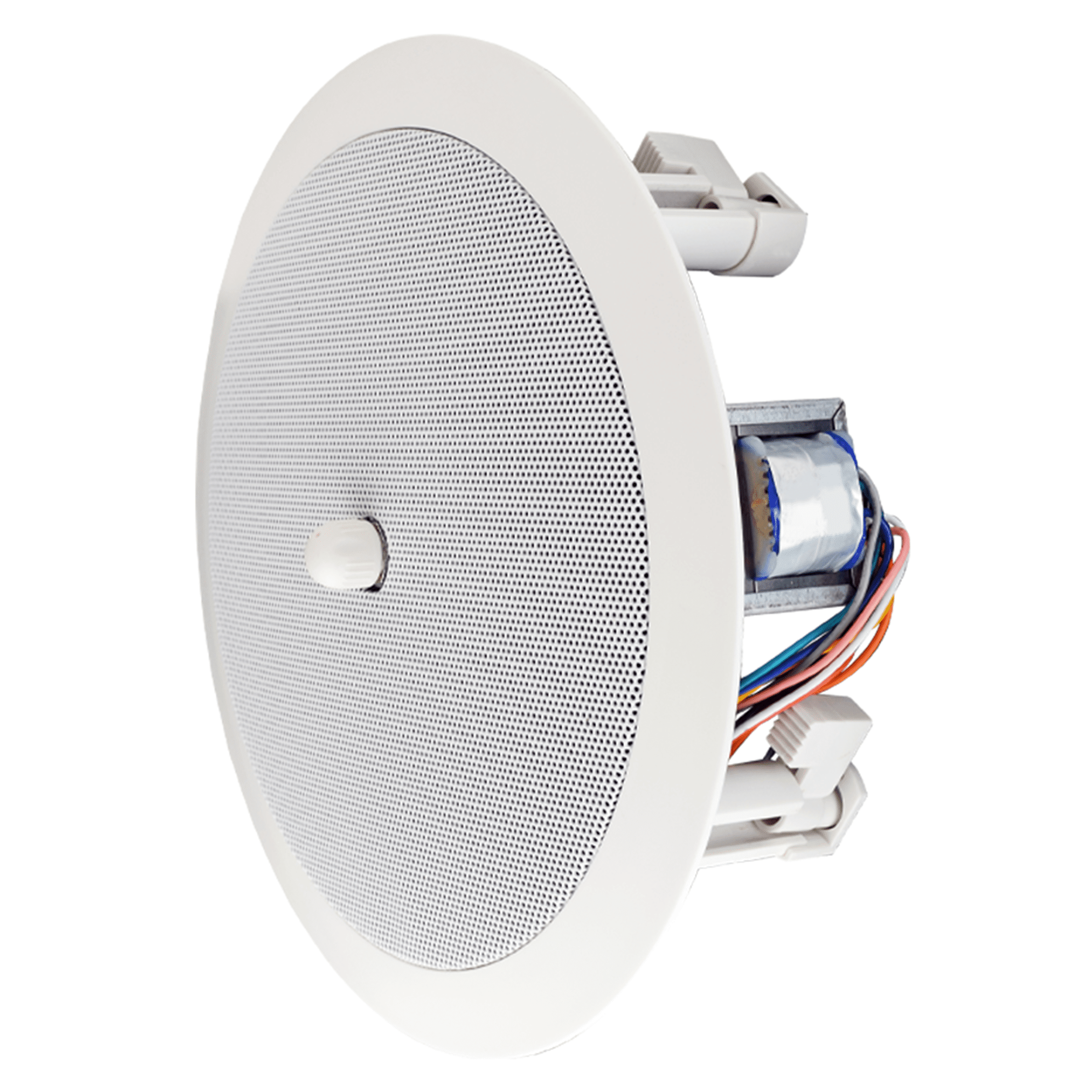 Speco 8 Inch 25V/75V Contractor In-Ceiling Speaker with Volume Control, White (SPE-SPG86TC)
