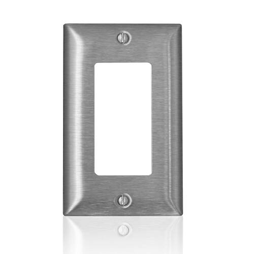 Leviton Decora 1 Gang Non-Magnetic Stainless Steel Wallplate (SS26-40)