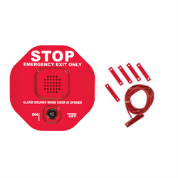 STI Exit Stopper Door Alarm for Double Door, Red (STI-6402)