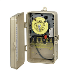 Intermatic Indoor/Outdoor Mechanical Timer Plastic Case 120V With Heater Cutoff (T101P201)