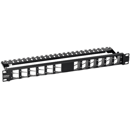 TRENDnet 24-Port Blank Angled Keystone 1U Patch Panel (TC-KP24SA)