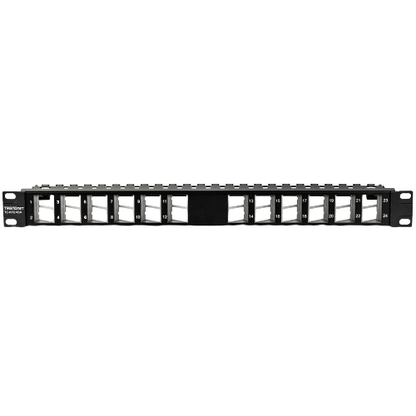 TRENDnet 24-Port Blank Angled Keystone 1U Patch Panel (TC-KP24SA)