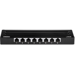 TRENDnet 8 Port CAT6A Shielded Wall Mount Patch Panel (TC-P08C6AS)