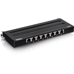 TRENDnet 8 Port CAT6A Shielded Wall Mount Patch Panel (TC-P08C6AS)