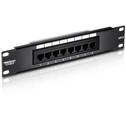 TRENDnet 8 Port CAT6 Unshielded Patch Panel (10" wide) (TC-P08C6)