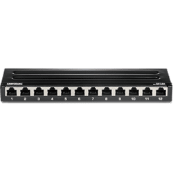 TRENDnet 12 Port CAT6A Shielded Wall Mount Patch Panel (TC-P12C6AS)