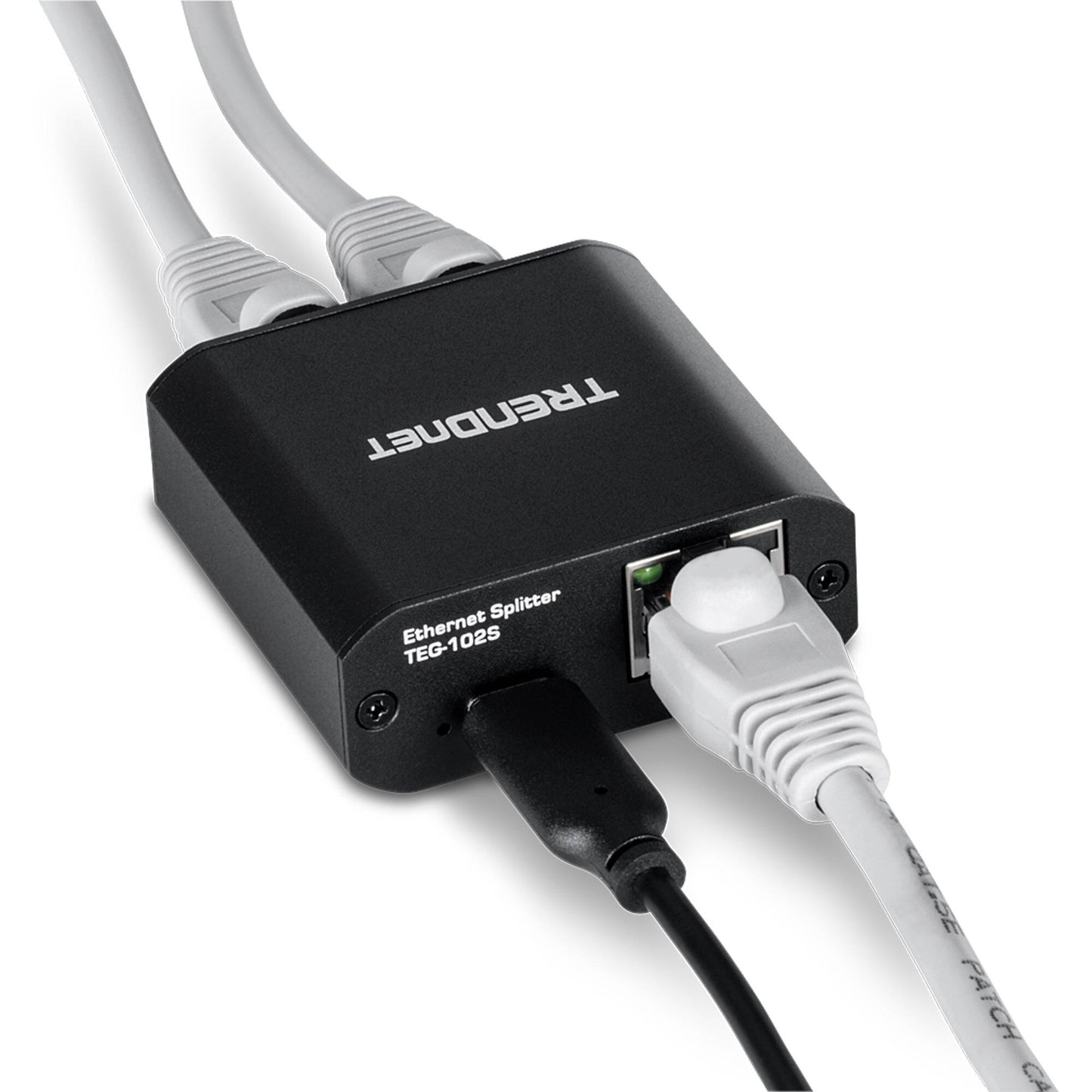TRENDnet 2 Port Gigabit Splitter with USB Type C Power (TEG-102S)