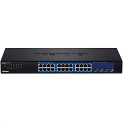 TRENDnet 28 Port Gigabit Web Smart Switch, 24 Gigabit, 4 x 10G SFP+ slots, HIVE (TEG-30284)