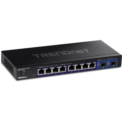 TRENDnet 10 Port Multi Gig 2.5G Web Smart Switch, 8 x 2.5G Ports, 2 SFP+ Slots (TEG-3102WS)