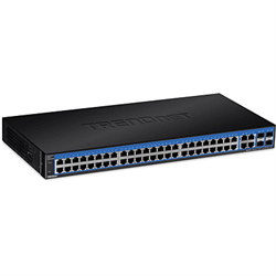 TRENDnet 52 Port Gigabit Web Smart Switch, 48 Gigabit, 4 Gig/SFP, HIVE (TEG-524WS)