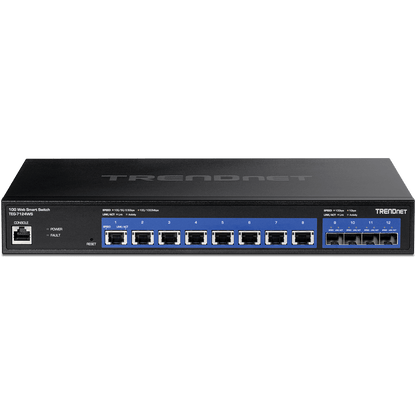 TRENDnet 12 Port 10G Web Smart Switch, 8 10G Ports, 4 SFP+ Slots (TEG-7124WS)