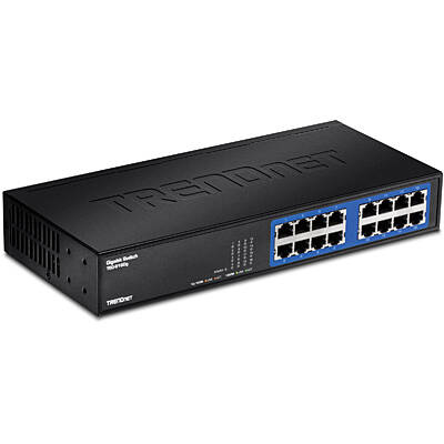 TRENDNet 16 Port Gigabit GREENnet Metal Desktop Switch with Internal Power (TEG-S16DG)
