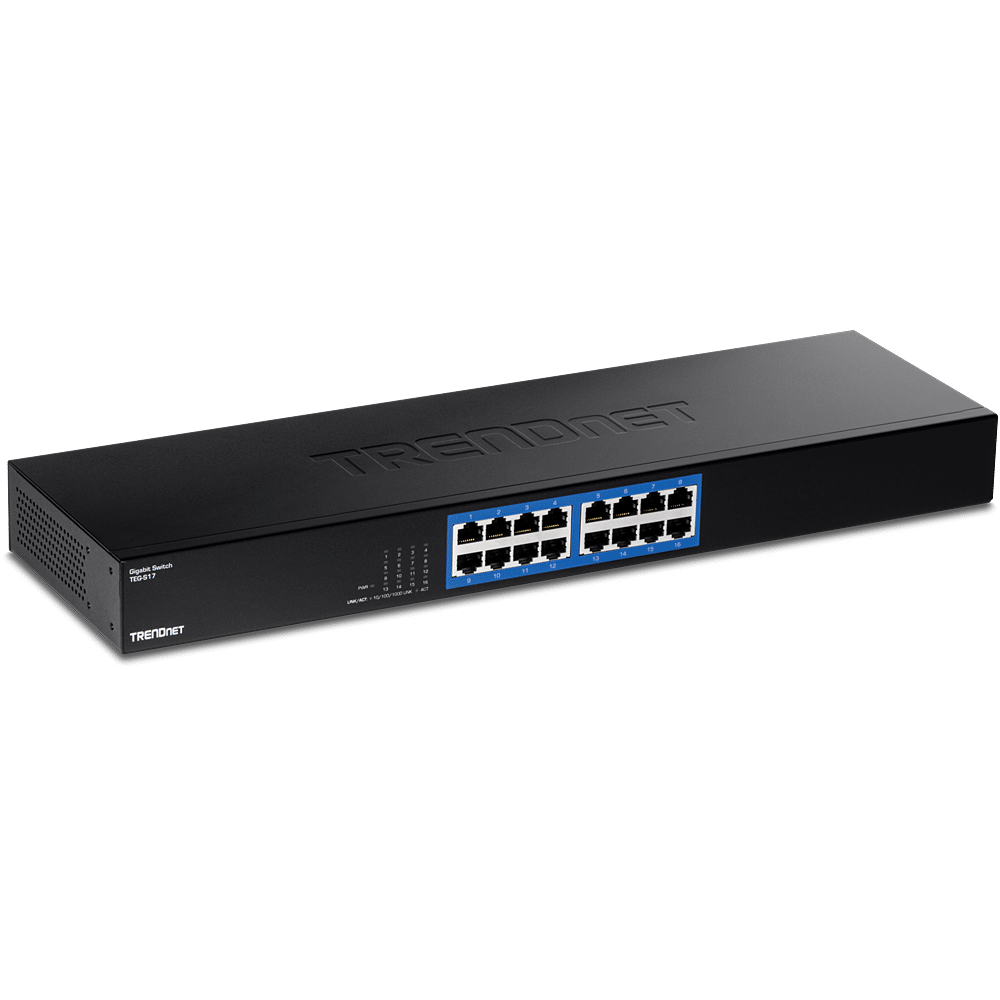 TRENDnet 16 Port Rack Mount Gigabit Switch (TEG-S17)