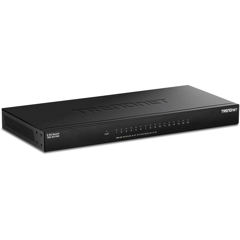 TRENDnet 16-Port Unmanaged 2.5G Desktop Switch (TEG-S3160)