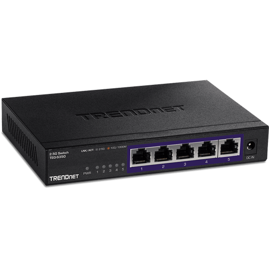TRENDNet 5 Port Unmanaged 2.5G Switch (TEG-S350)