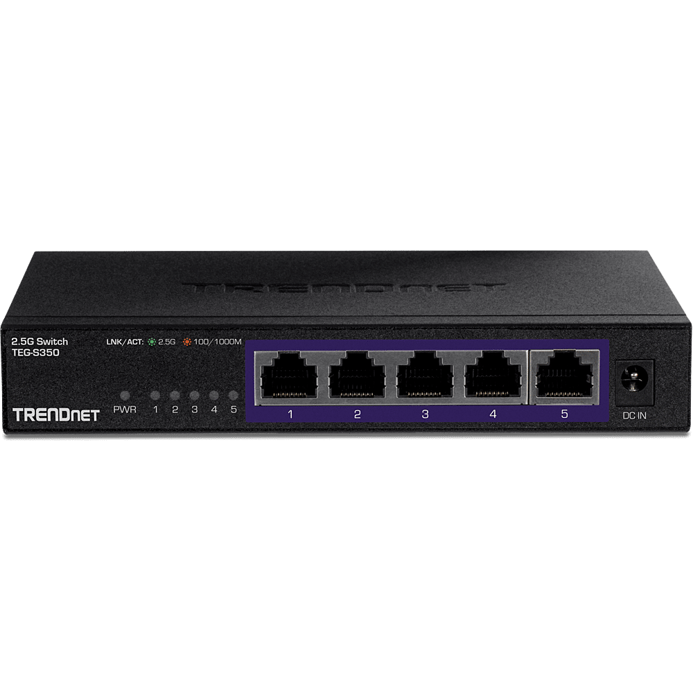 TRENDNet 5 Port Unmanaged 2.5G Switch (TEG-S350)
