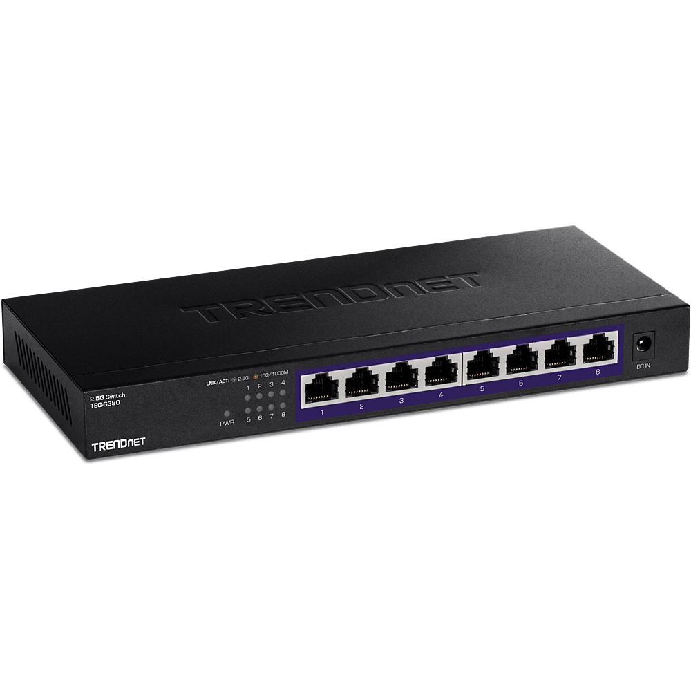 TRENDNet 8 Port Unmanaged 2.5G Switch (TEG-S380)