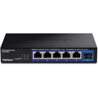 TRENDnet 6-Port 2.5G Unmanaged Switch with 10G SFP+ Port, 5 x 2.5G, 1 x 10G SFP+ (TEG-S5061)