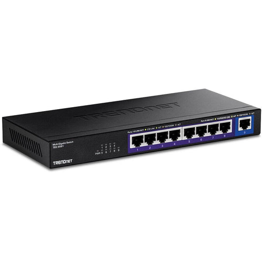 TRENDnet 9-Port Multi-Gig Switch, 8 x 2.5G, 1 x 10G (TEG-S591)