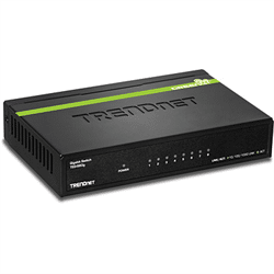 TRENDnet 8 Port Gigabit GREENnet Desktop / Wall Mount Switch (TEG-S80G)