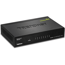 TRENDnet 8 Port Gigabit GREENnet Desktop / Wall Mount Switch (TEG-S82G)