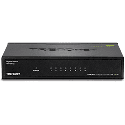 TRENDnet 8 Port Gigabit GREENnet Desktop / Wall Mount Switch (TEG-S82G)