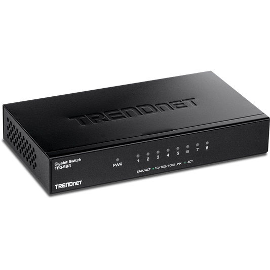 TRENDnet 8 Port Gigabit Switch /w metal case (TEG-S83)