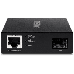 TRENDnet Gigabit PoE PD SFP Fiber Media Converter (TFC-PGSFP)