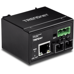 TRENDnet Hardened Industrial 100Base-FX Single-Mode SC Fiber Converter (TI-F10S30)