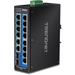 TRENDnet 16 Port Industrial Gigabit DIN Rail Switch (TI-G162)