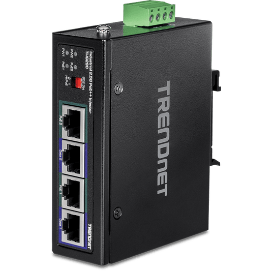 TRENDnet 95W 2 Port Industrial 2.5G PoE++ Injector (TI-IG290)