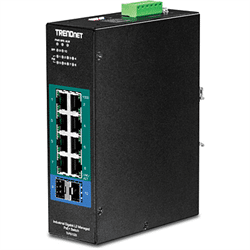 TRENDnet 10 Port Industrial Gigabit L2 Managed PoE+ DIN Rail Switch (TI-PG102I)