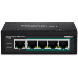 TRENDnet 5 Port Industrial Gigabit PoE + DIN Rail Switch (TI-PG50)