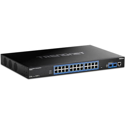 TRENDnet 26-Port Industrial Gigabit L2 Managed Rackmount Switch, 24 Gig, 2 SFP (TI-RG262I)