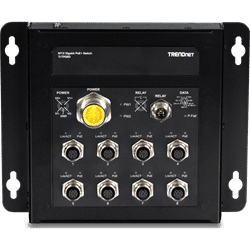 TRENDnet 8 Port Industrial EN50155 M12 Gigabit PoE+ Railway Switch (TI-TPG80)