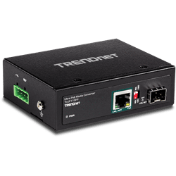TRENDnet Hardened Industrial SFP to Gigabit UPoE  Media Converter (TI-UF11SFP)