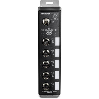 TRENDnet 5-Port Industrial EN50155 M12 Gigabit PoE+ Railway Switch (TI-XPG50)