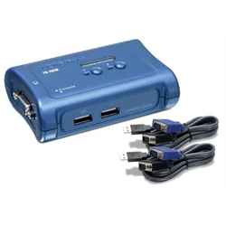 TRENDnet 2 Port USB KVM Switch Kit (include 2 x KVM Cables) (TK-207K)