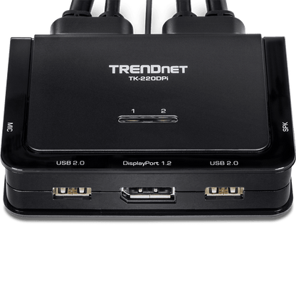 TRENDNet 2 Port 4K DisplayPort KVM Switch (TK-220DPI)