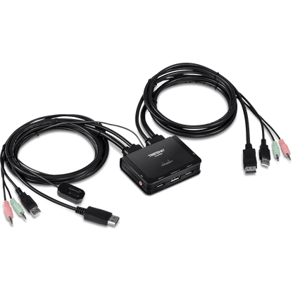 Conmutador KVM DisplayPort 4K de 2 puertos TRENDNet (TK-220DPI)