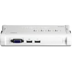 TRENDnet 4 Port USB KVM Switch Kit (Include 4 x KVM Cables) (TK-407K)